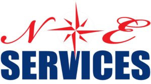 NE Services Inc construction and excavation company logo